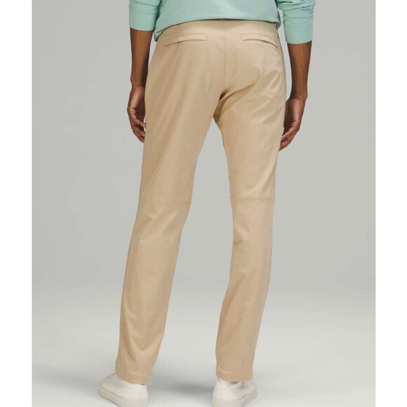 Lululemon Mens Commission Pant Slim Warpstreme Size 32 Beige - Picture 2 of 11